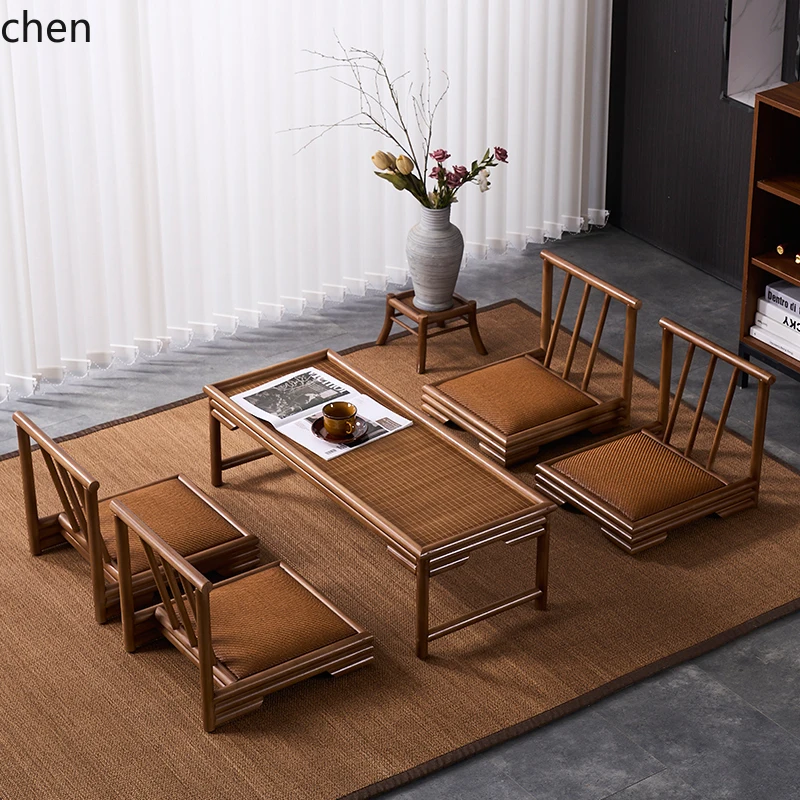 

HXL Small Coffee Bay Window Table Home Balcony Table and Chair Kang Table