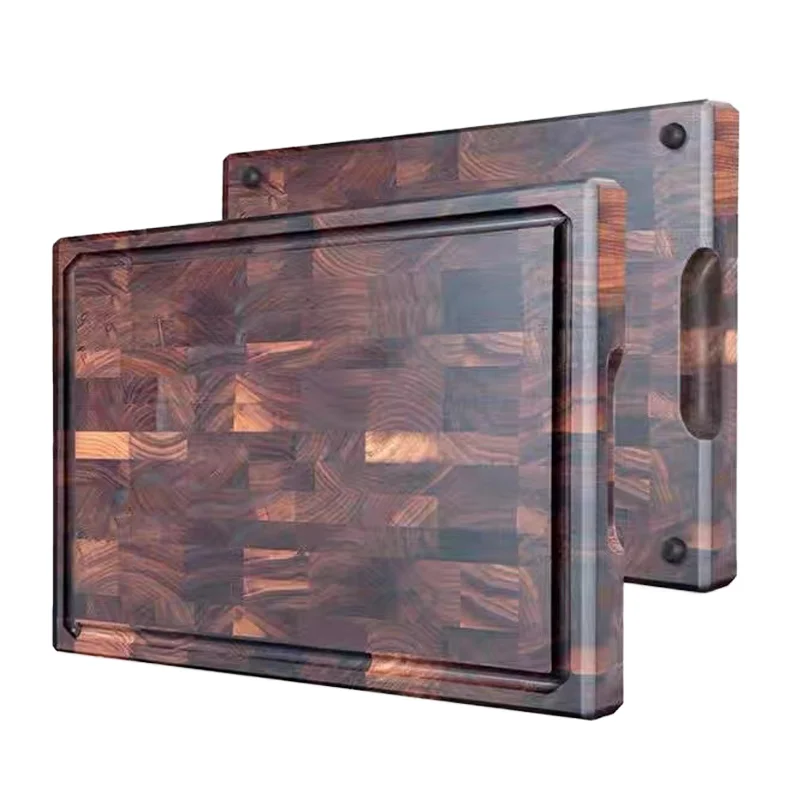 Wood Cutting Board for Kitchen Reversible Wooden Chopping Board With Juice Grooves (Large 18x12x1.5 End Grain)