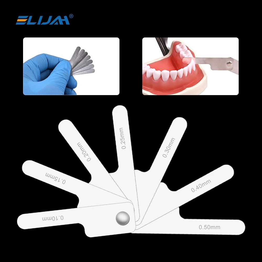

ELIJAH Dental Interproximal Reduction Gauge Ruler Tooth Gap Measure Reciprocating Stainless Steel Orthodontic Instrument