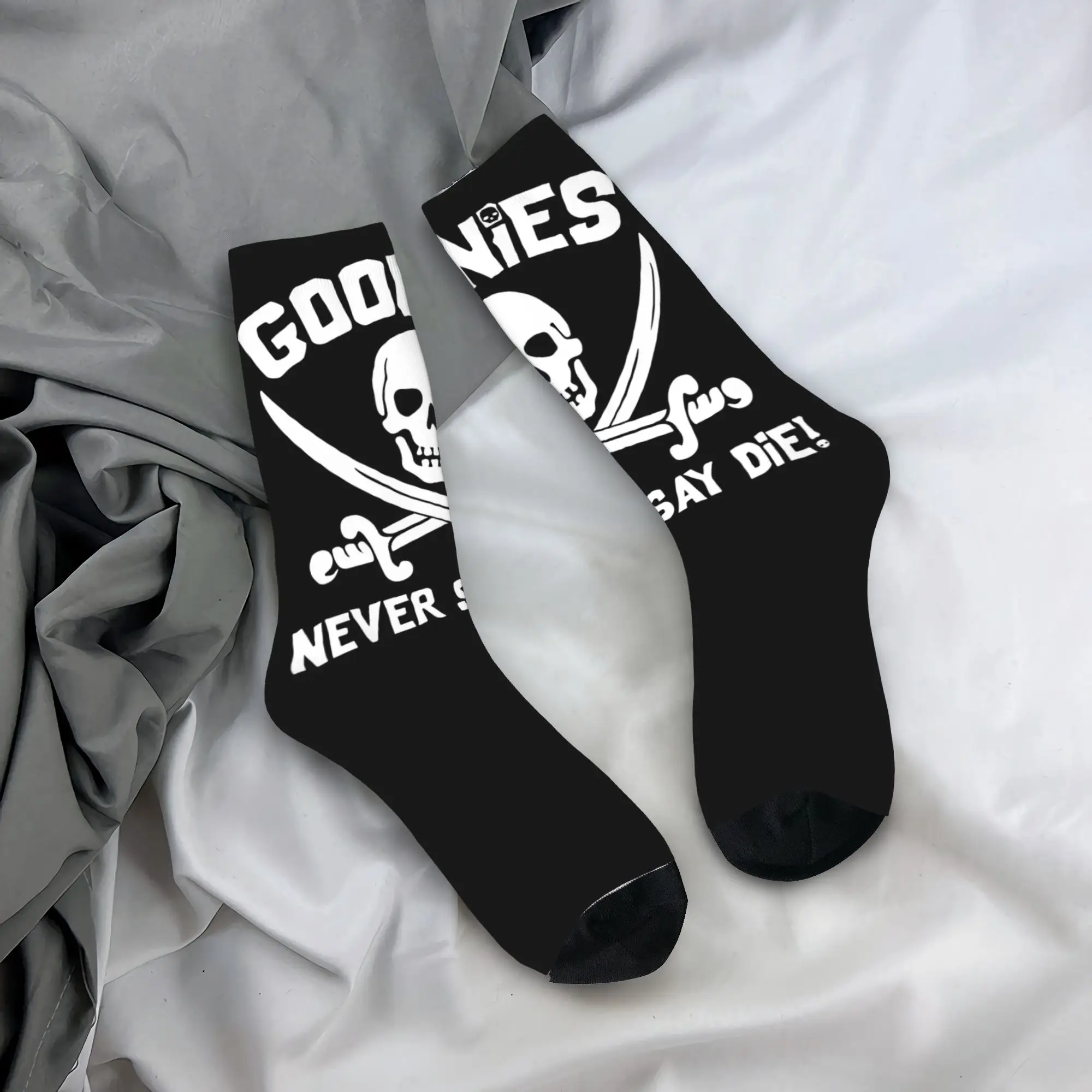 

Носки с индивидуальным принтом Goonies для женщин и мужчин, эластичные, летние, осенние, зимние, готические, с черепами, укороченные