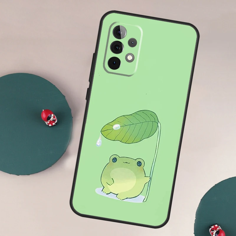 Mint Green The Frog Mushroom For Samsung Galaxy A52S A04S A12 A22 A32 A52 A13 A23 A33 A53 A73 A50 A71 A51 Phone Case