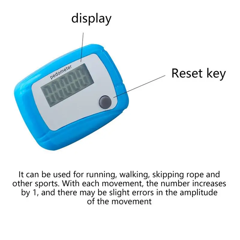 Простой счетчик шагов для ходьбы с зажимом и ремешком, электрическое оборудование для слежения за бегом на открытом воздухе для мужчин, детей, взрослых