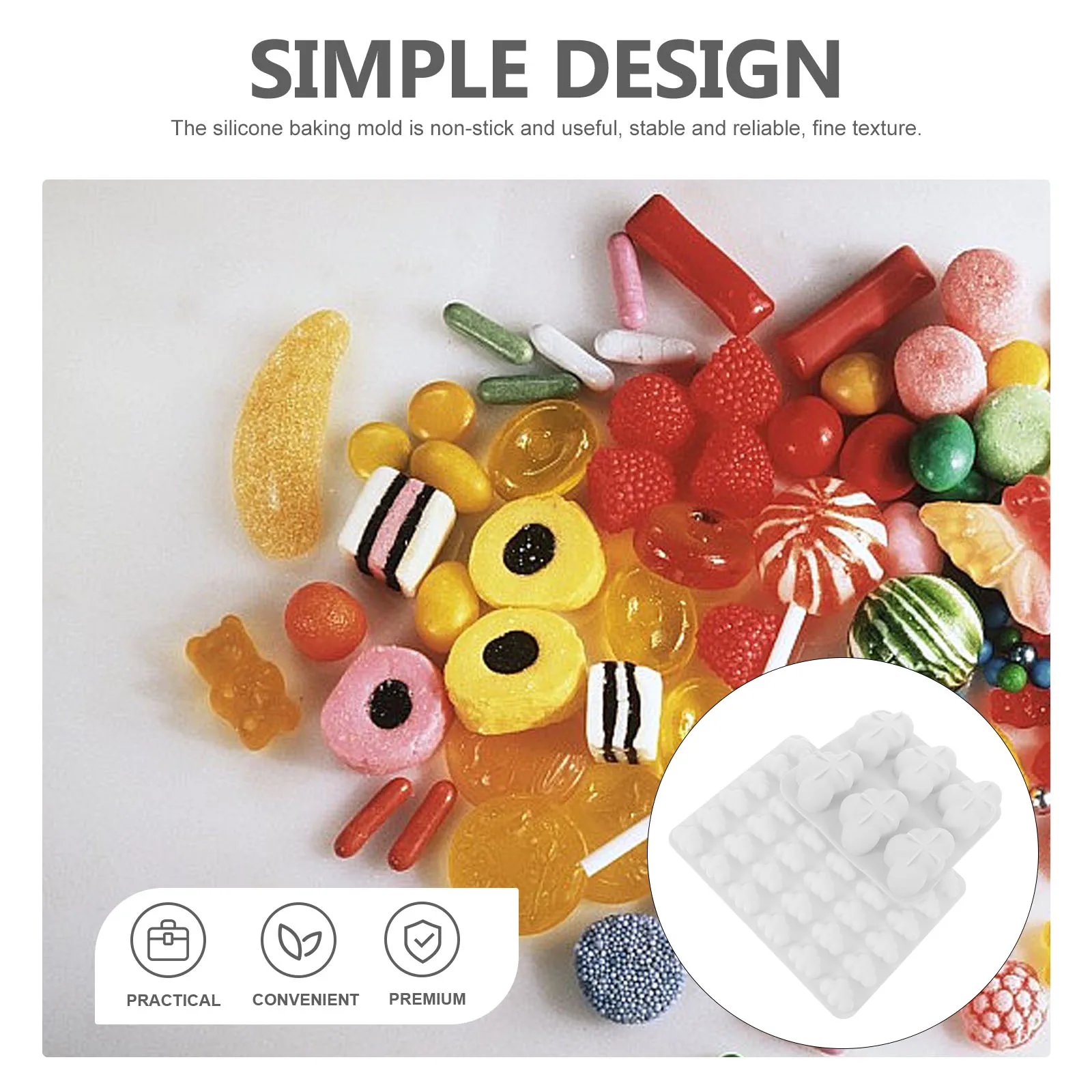 

2Pcs Cloud Shaped Silicone Molds 36 Small White Mold 6 Large Baking Chocolate Non stick DIY Food Cookie Fondant