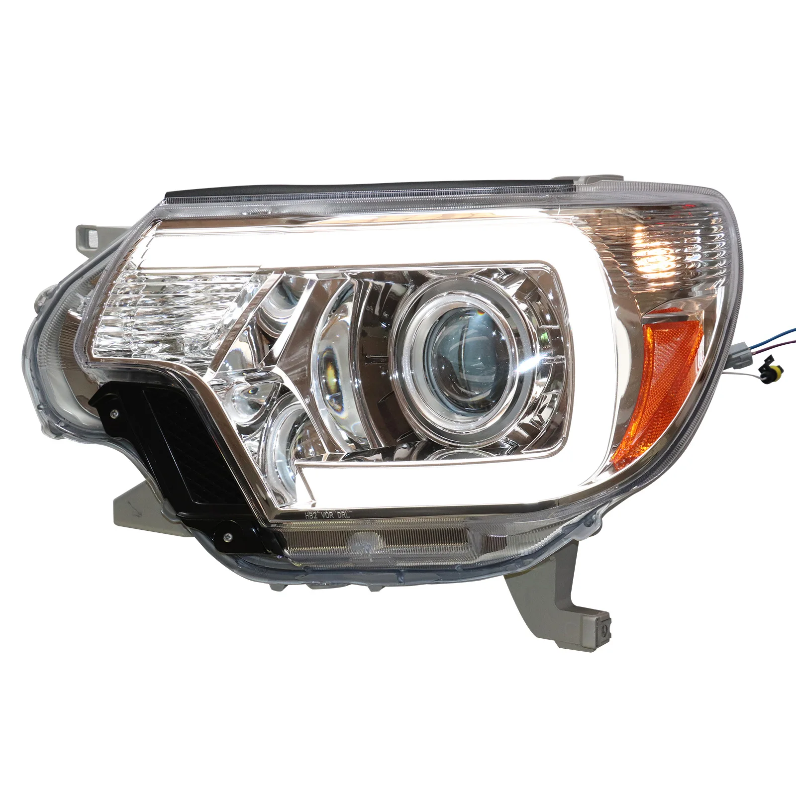 Left+Right Headlights For 2012-2015 Toyota Tacoma LED DRL Halogen Model Headlamps