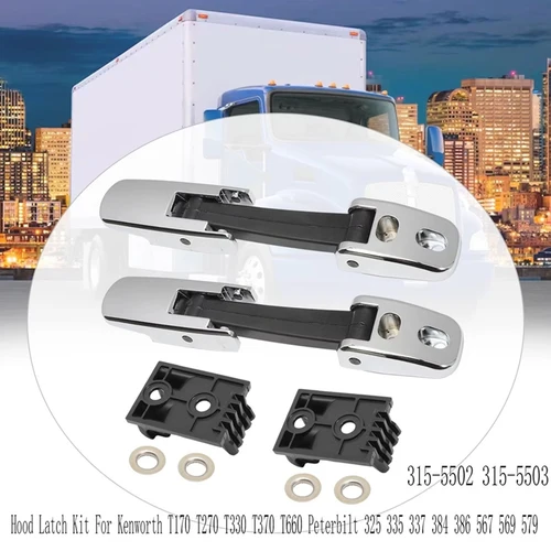 Imagen 1 del producto Pestillo de capó 315-5502 315-5503, pestillo de capó para Mack CH CHN CXN, Kit de pestillo de capó para manijas de puertas exteriores Kenworth