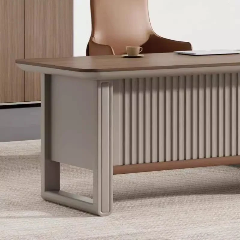 Supervisor office desk, large desk counter, desk furniture set, president, chairman, manager, office storage