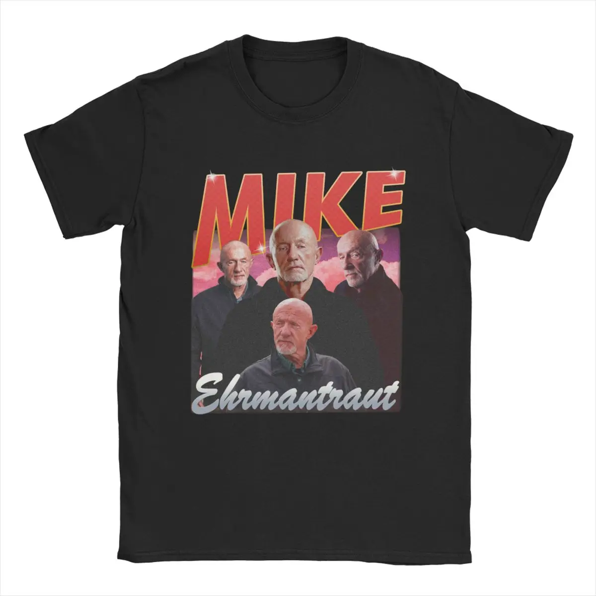 Men\'s T-Shirt Mike Ehrmantraut Casual Pure Cotton Tee Shirt Short Sleeve Breaking Bad T Shirt Crewneck Clothes Gift Idea