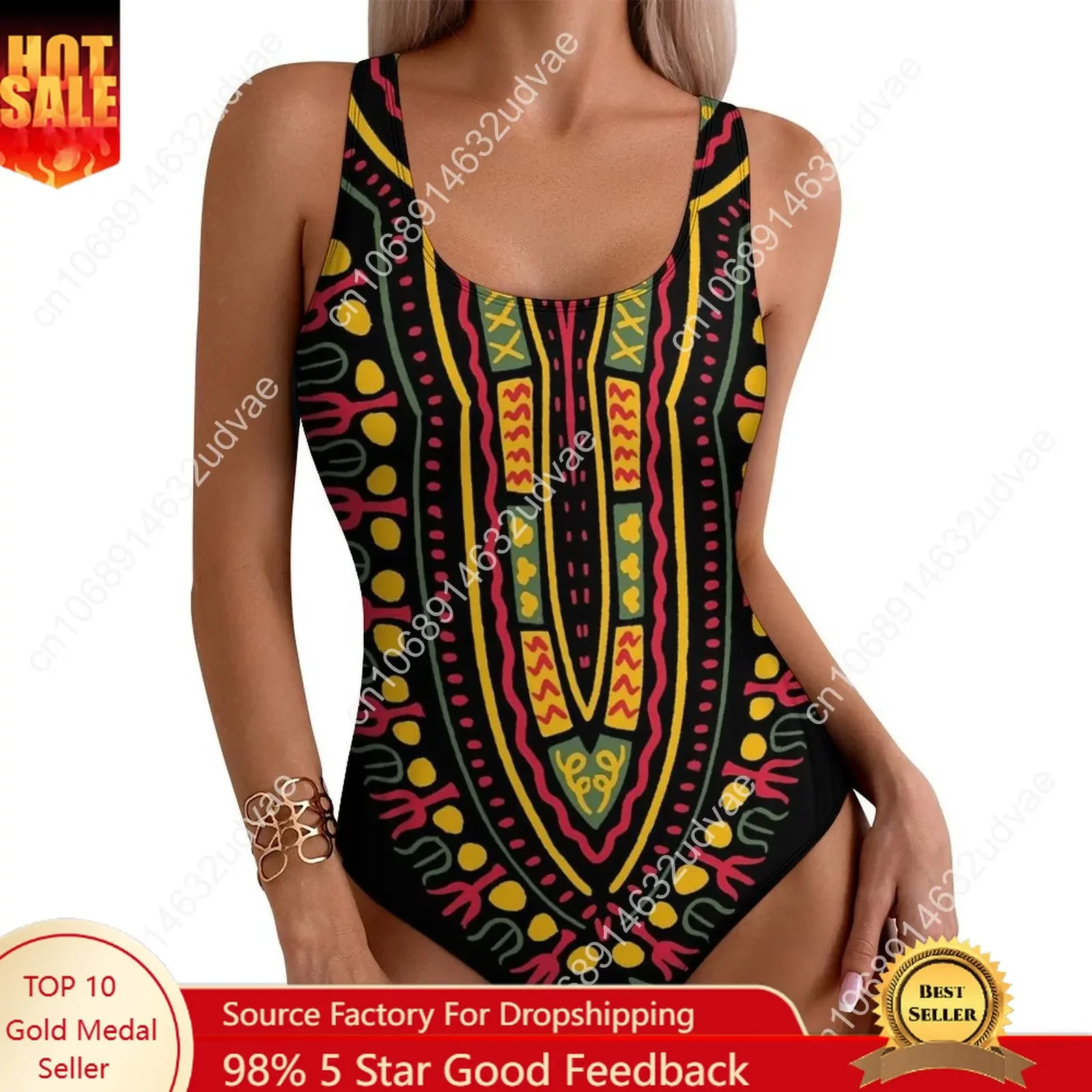 

Dashiki Print Swimsuit Ethnic Pride African Swimwear One-Piece Bath Bodysuit Backless Bathing Suits Woman Push Up Beach Outfits