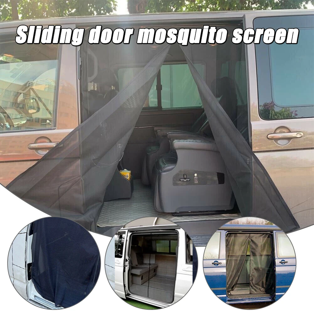 Car Mosquito Net For VW T5 T6   Anti Insect Curtain Fly Screen Mesh Window Nets Side Sliding Door Curtain Vehicle Accessories