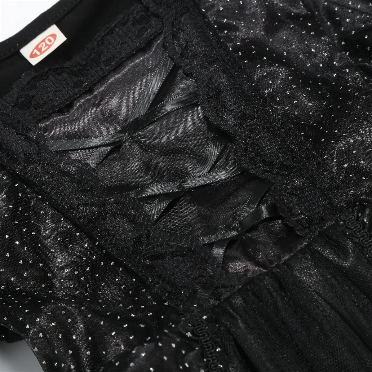 Maleficent-Kostümset für Kinder, Mädchen-Böse-Königin-Outfit, Deluxe Schwarzes Tüllkleid mit Accessoires für Karnevalsparty und Rollenspiel – Detail 11