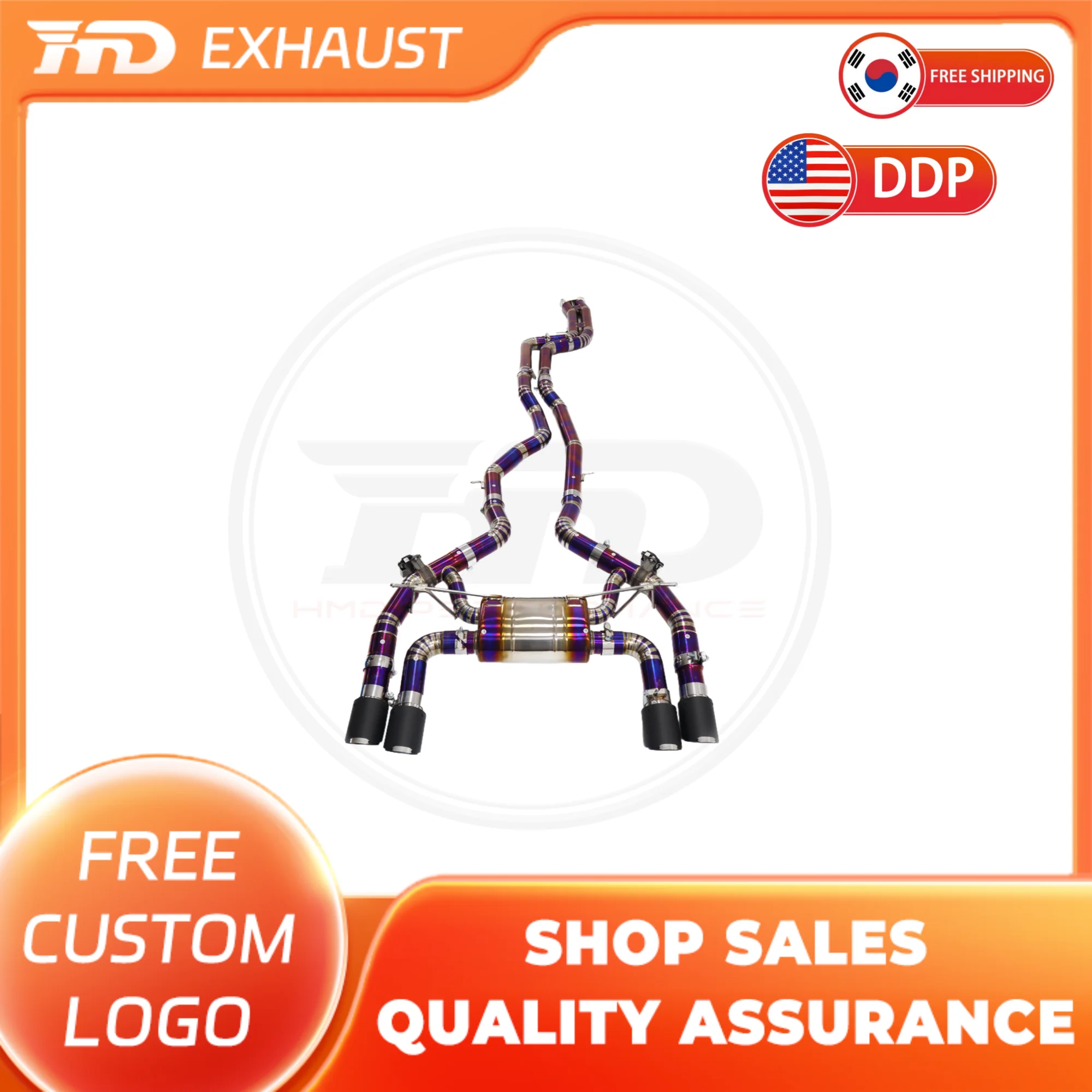 

HMD Exclusive customization Titanium Exhaust System Performance Catback exhaust for BMW M2 F87 3.0T Muffler With Valve for car