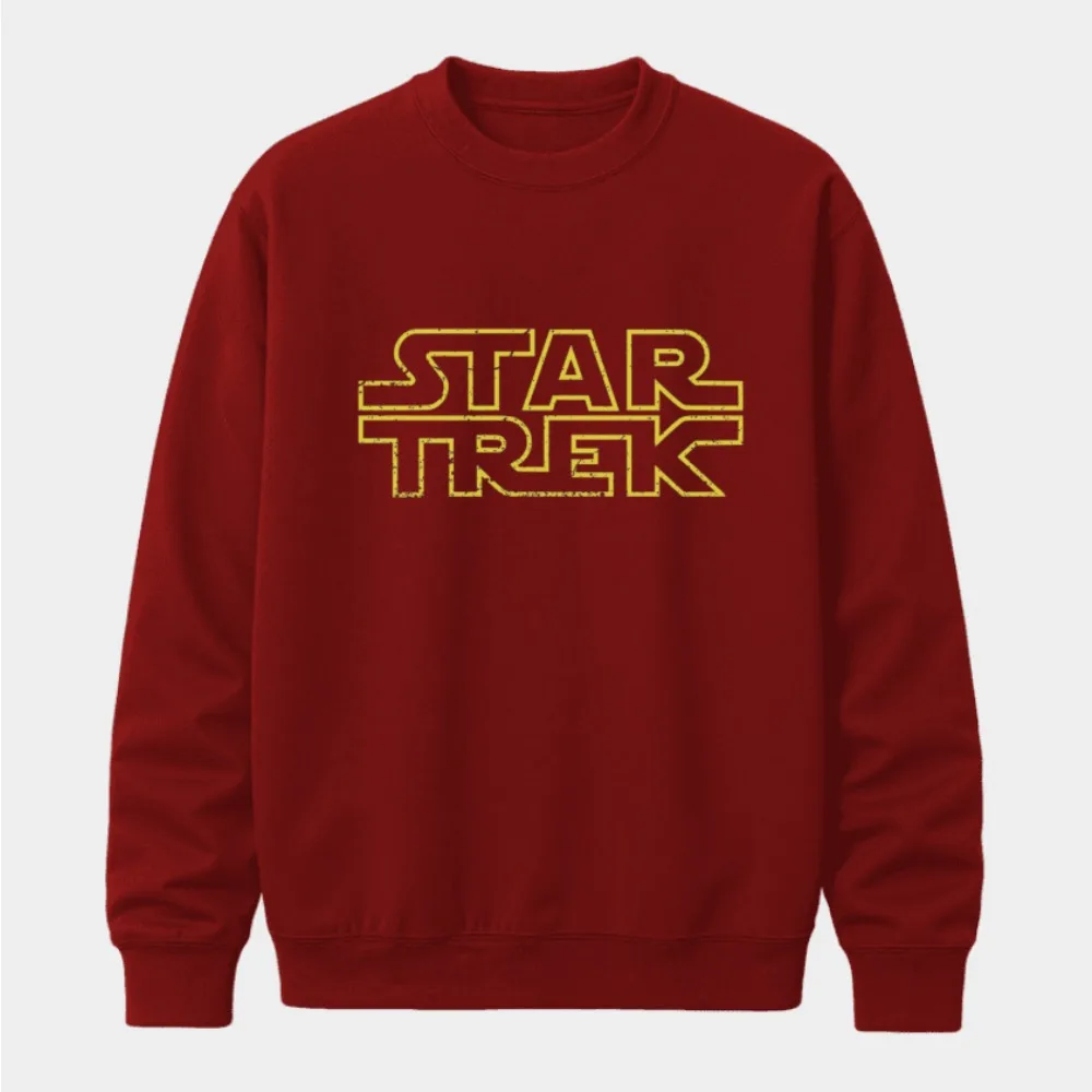 American Star Wars Peripheral Print Men's and Women's Crew Neck Sweatshirt Autumn Sports Loose and Comfortable Sweatshirt