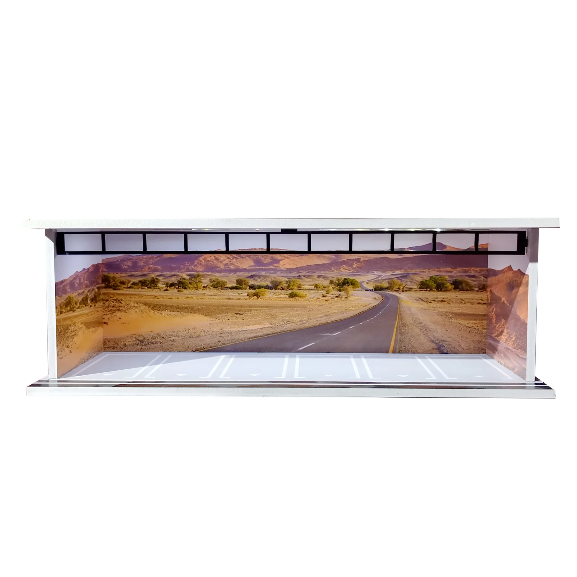 1:64 Miniatur-Auto-Garagenvitrine – Modell-Spielzeug-Aufbewahrungsbox, staubdichter Organizer und Szenenständer für Sammelfahrzeuge