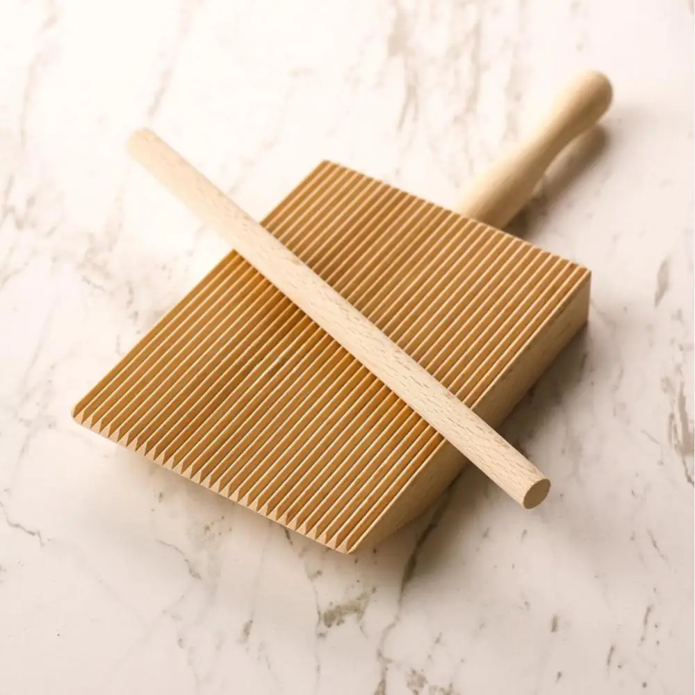 1/2PCS Wooden Spaghetti Board Practical Pasta Gnocchi Macaroni Plastic Butter Table Baby Food Supplement Moulds Noodle Machine