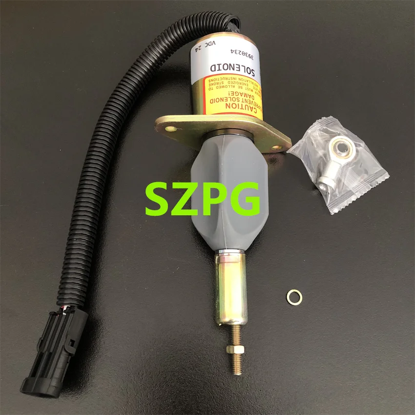 

For 24V Engine Fuel Shutdown Solenoid Valve 3930234 For Cummins 6ct 8.3 Komatsu
