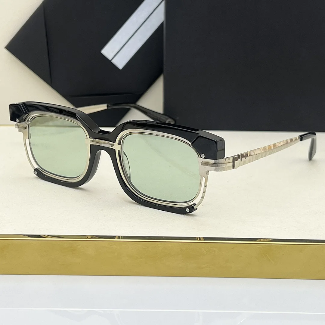 

UV400 Acetate Alloy Square Sunglasses Handmade German Designer Brand Custom Classic Unisex Fashion Luxury Eyewear vintage