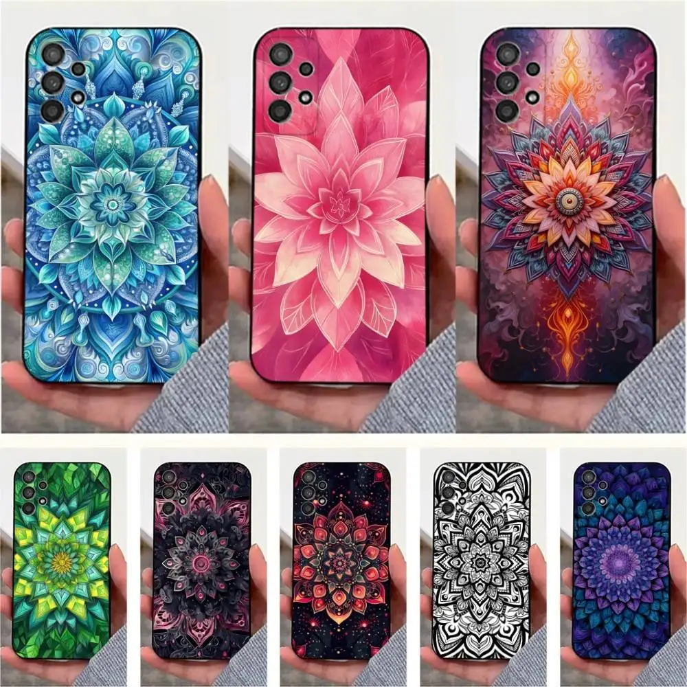 

Cool Art Totem Mandala Phone Case For Samsung S25,S24,S23,S22,S20,S21,S10,Ultra,Plus,Lite,FE,Soft Silicone Black Cover