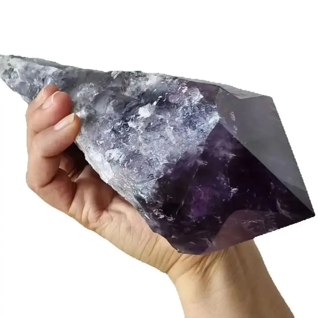Natural Amethyst Backbone, Scepter, Amethyst Quartz, Mineral, Reiki, Healing Wealth