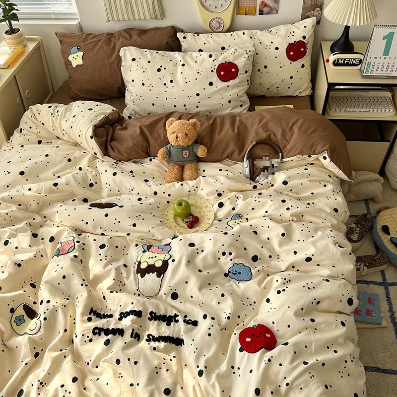 

ins Pure cotton bedding Four-piece Set, Class a, Mother and Baby grade