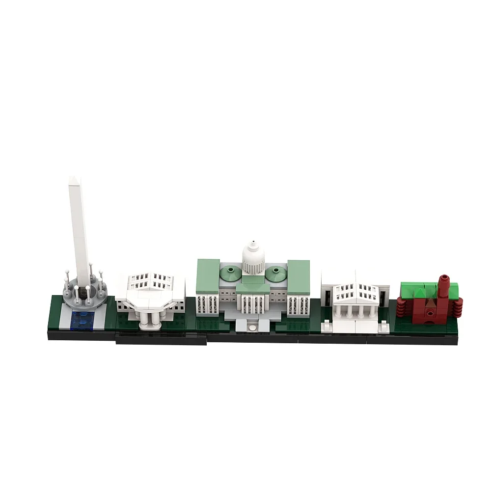 MOC nueva ciudad Washington DC Skyline modelo Kit de bloques de construcción ciudad casa ladrillos montar rompecabezas DIY juguetes niños regalos de cumpleaños