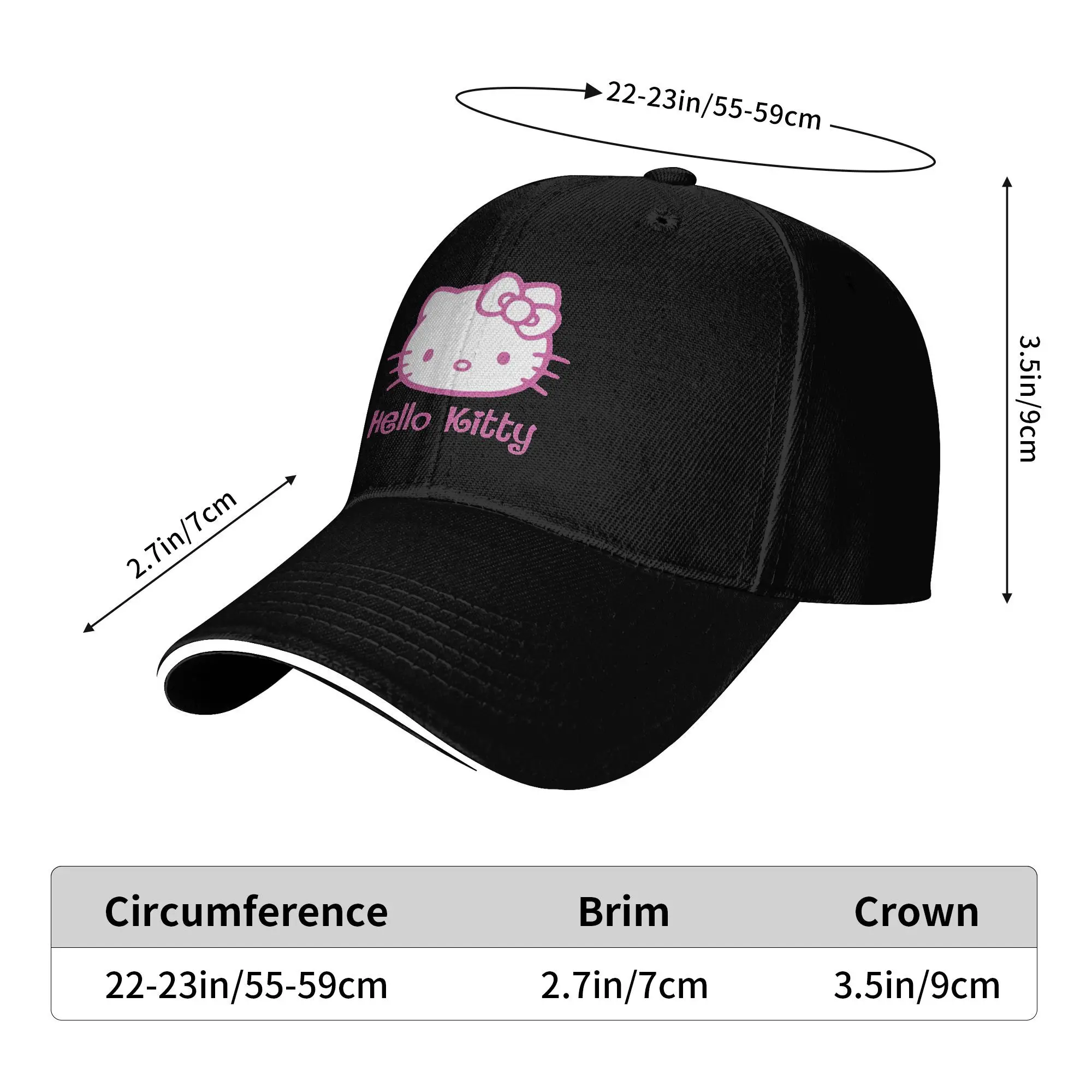 

Hello Kitty cat Sun Baseball Cap Summer Trendy Trucker Hat For Couple Women Running Hippie Baseball Caps
