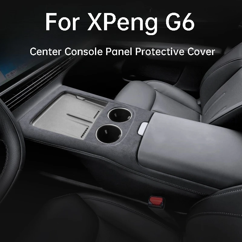 

For XPeng G6 Center Console Gear Shift Panel Protective Cover Suede Scratch Proof Wear Resistant Auto Interior Accessories