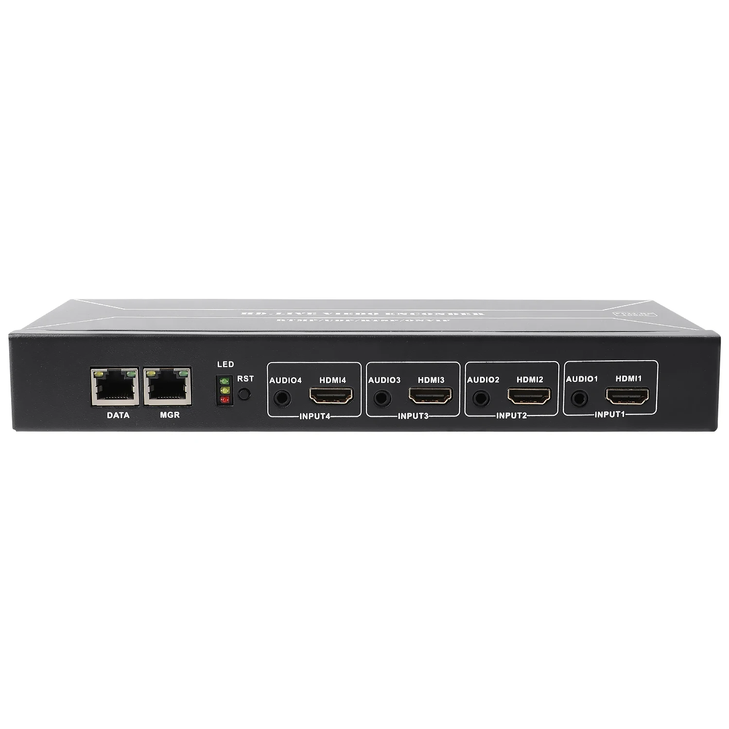 4 canali HEVC H265 H264 HDMI Live Streaming Video Encoder IPTV per l'acquisizione di server HDMI a HLS RTSP RTMP SRT ONVIF MP4 UDP