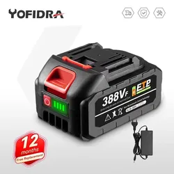 Batería de litio recargable de 22500mAh y 15000mAh para motosierra sin escobillas, taladro eléctrico, llave eléctrica para Makita 18V serie B