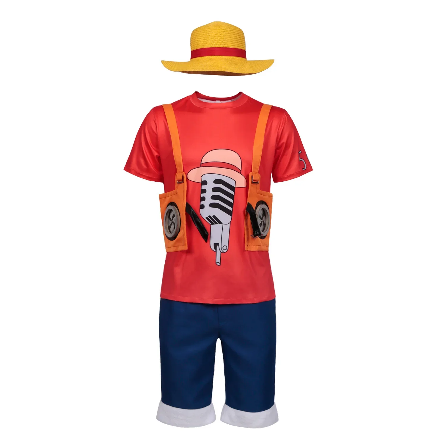 

Anime One Theatre Version Of Red Luffy Cosplay Costume Piece