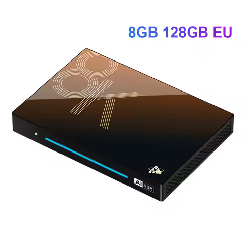 Smart TV Box Android 14.0 WiFi 6 BT 5.4 Octa-Core 4/8GB RAM 32/128GB ROM Video Set Top TV Box 8K 1000M LAN USB 3.0 AV1 H.265