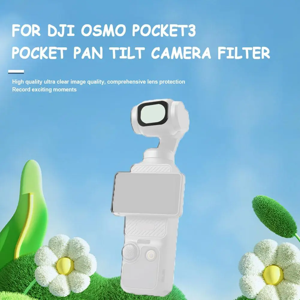 1/8 Filter kabut hitam untuk Osmo Pocket 3 bingkai aluminium Filter ND UV untuk dji Osmo Pocket 3 aksesori kamera Gimbal genggam