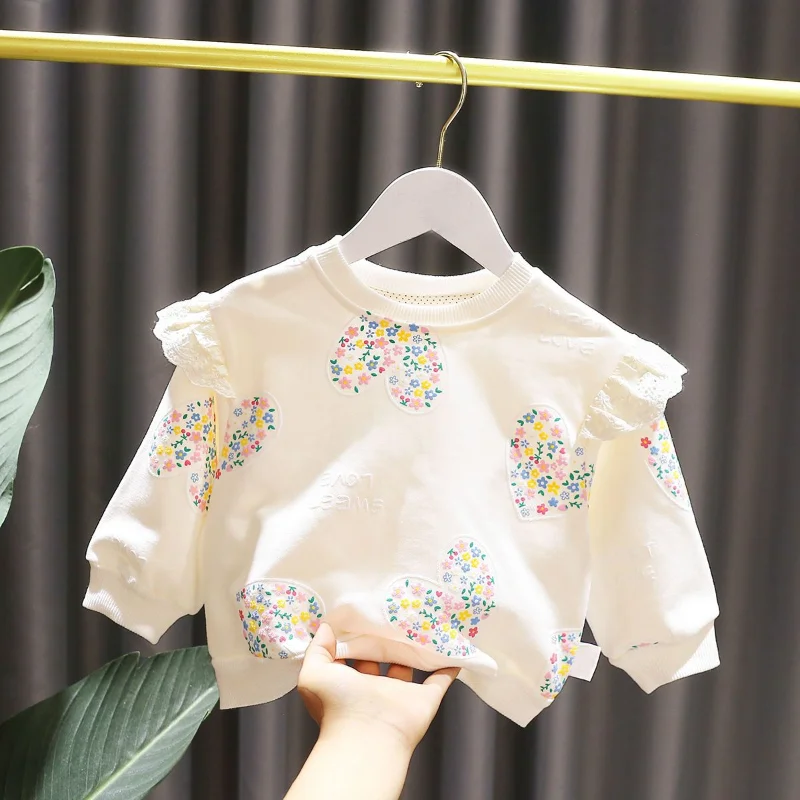 

Spring and Autumn New Casual Fashion Versatile Preppy Style Children's Clothing Trend Printed Round Neck Long Sleeve T-shirt