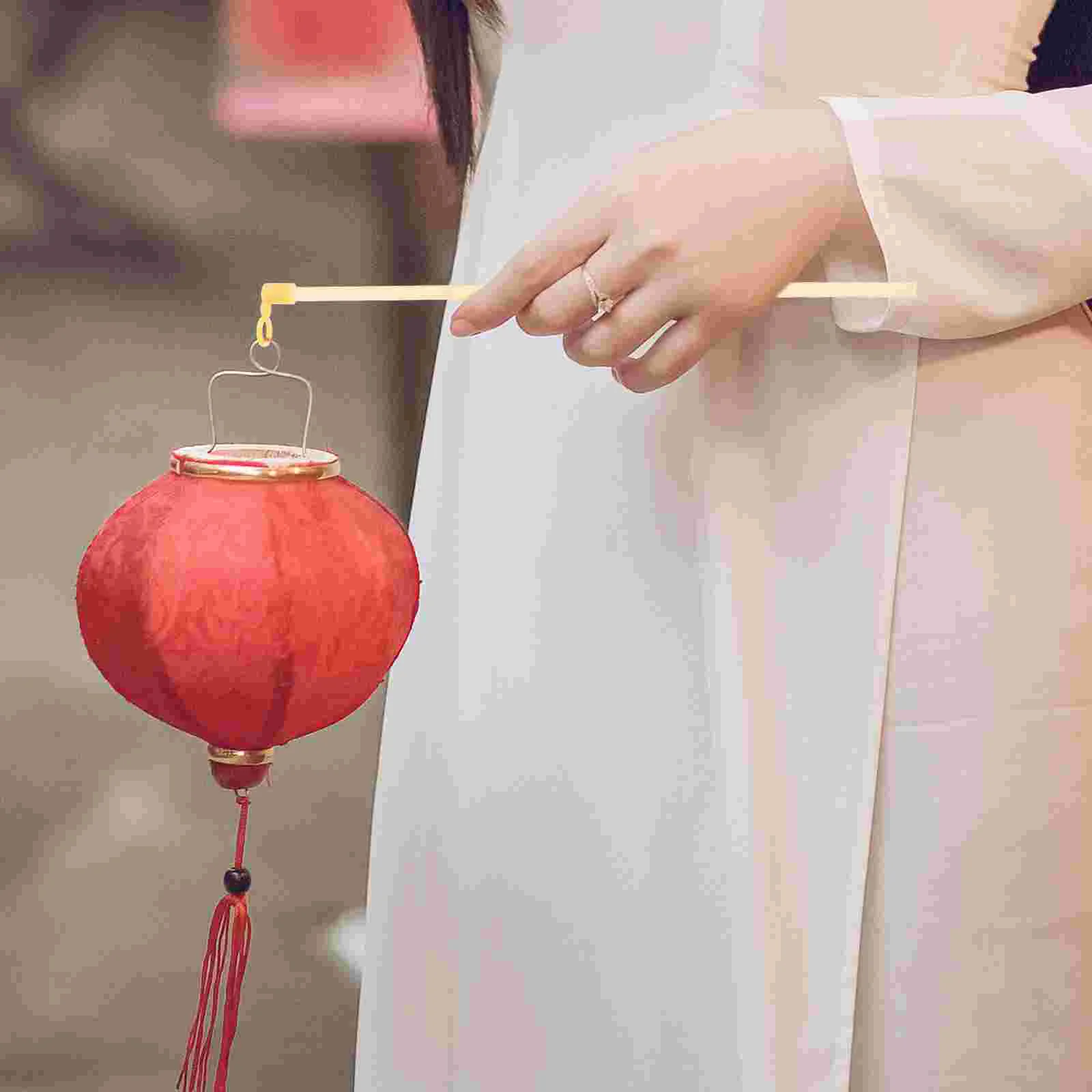 35 Pcs Lantern Handle Making Materials Paper Poles Lanterns Wooden Abs Stable Stick Handles Child Student