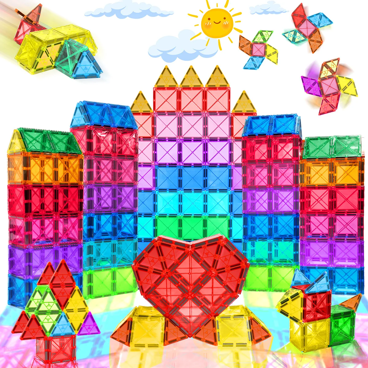 

30/50/100PCS Magnetic Building Blocks Montessori Educational Constructor Toys Set For Kids Game For Boys Girl Gifts