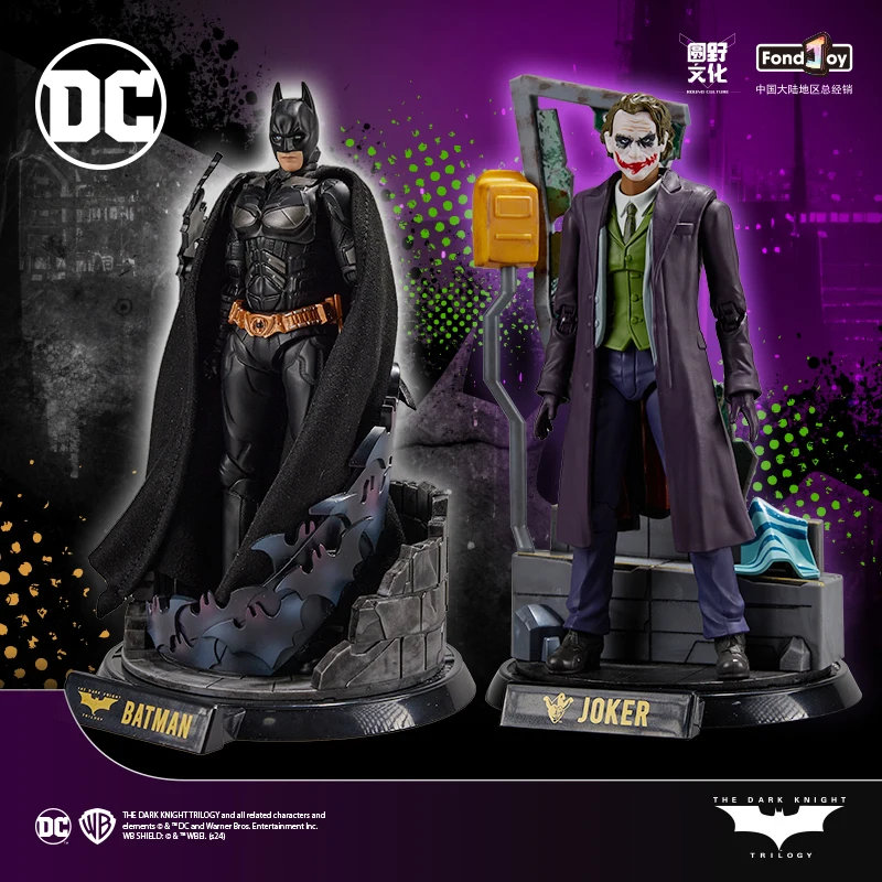 New Fondjoy Genuine Original Dc 1/9 Deluxe Floor Batman Joker Victor Action Figures Model Action Scene Platform Toys Gifts