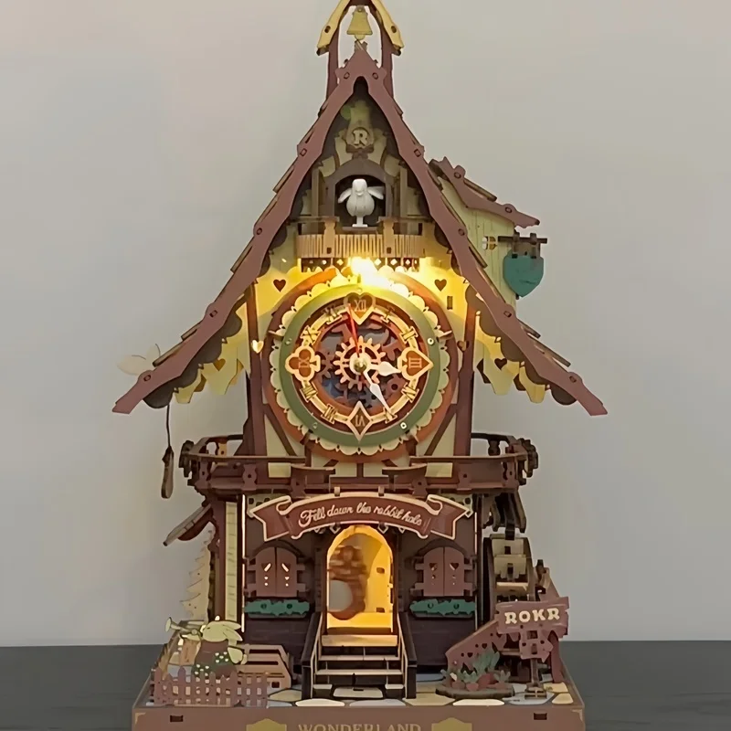 

In Stock Ruo Ke Bu Gu Bird Clock Universal Handmade Diy Creative Wooden Assembled Exquisite Collection Ornament Holiday Presents
