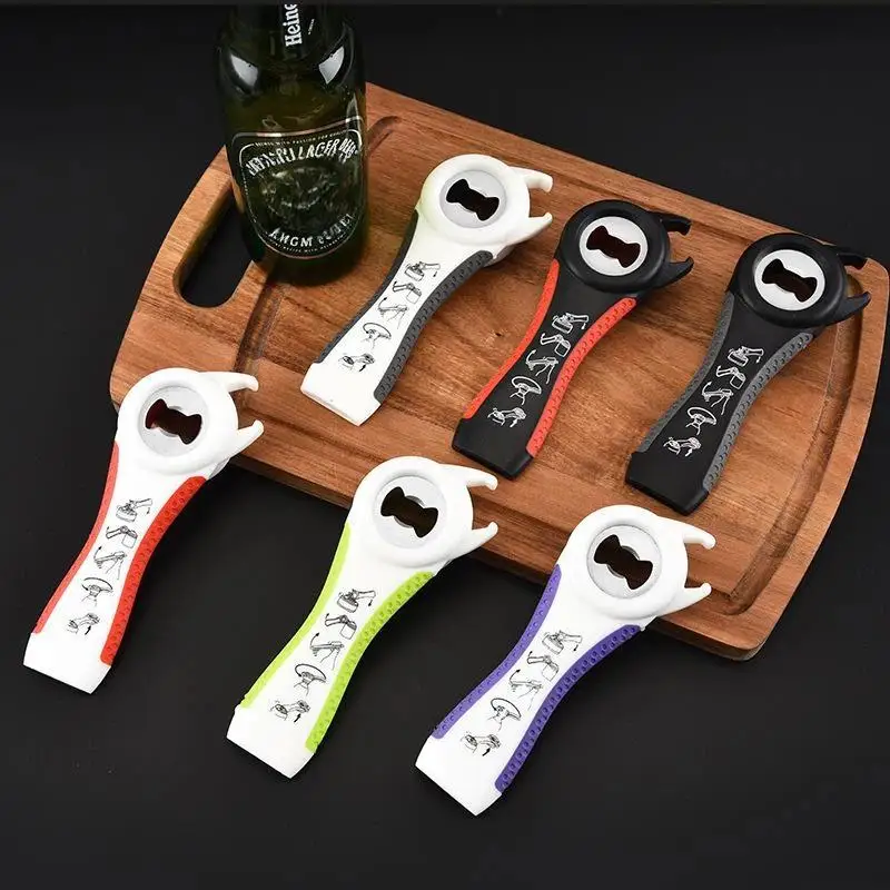 5 In 1 Multi Function Bottle Opener Stainless Steel Can Jar Beer Opener Good Kitchen Tools For Home Bar Restaurant Daily Use