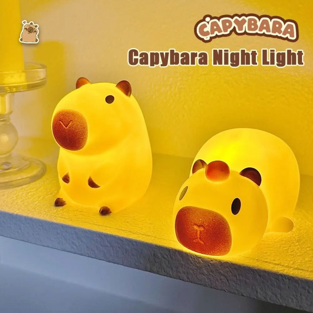 

Cartoon Capybara Capybara Night Light Holiday Gift Desktop Ornaments Bedside Lamp Atmosphere Lights School Office