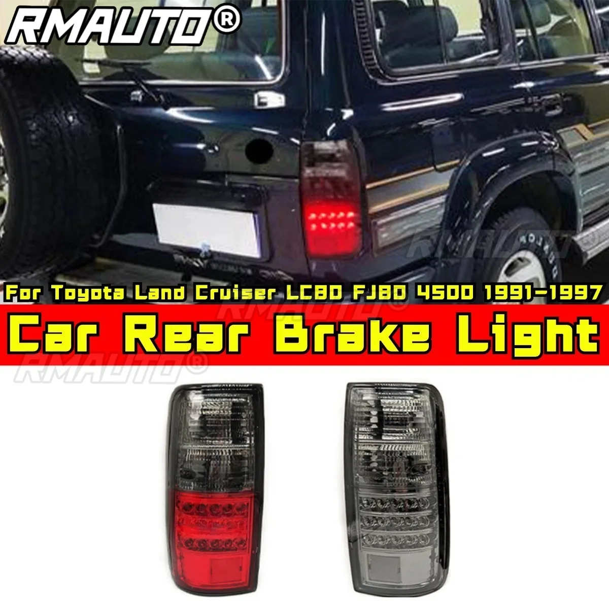 

A Pair Car Rear Spoiler Lamp Rear Bumper Brake Light For Toyota Land Cruiser LC80 FJ80 4500 1991-1997 Body Kit Car Accessories