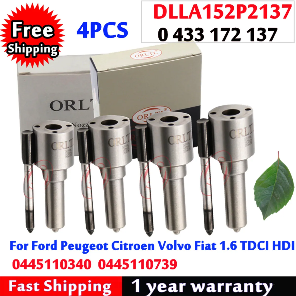 

4 шт. 0445110340 0445110739 DLLA152P2137 Форсунка дизельной форсунки DLLA 152 P 2137 AUTO 0 433 172 137 для Ford Peugeot Citroen Volvo