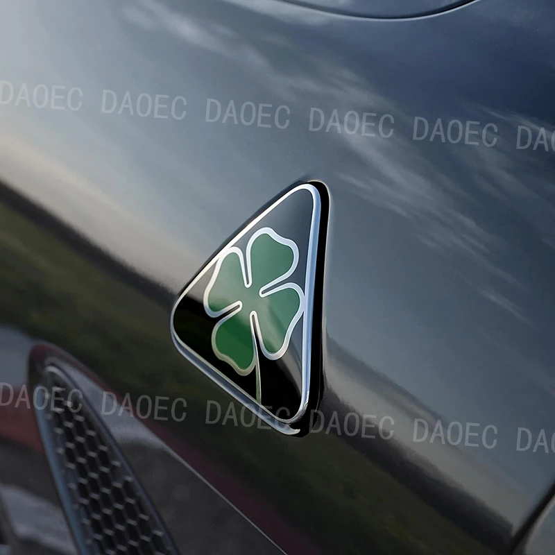 Fender Decorative Sticker Quadrifoglio Super Sport Logo Badge Sticker For Alfa Romeo Giulia Stelvio