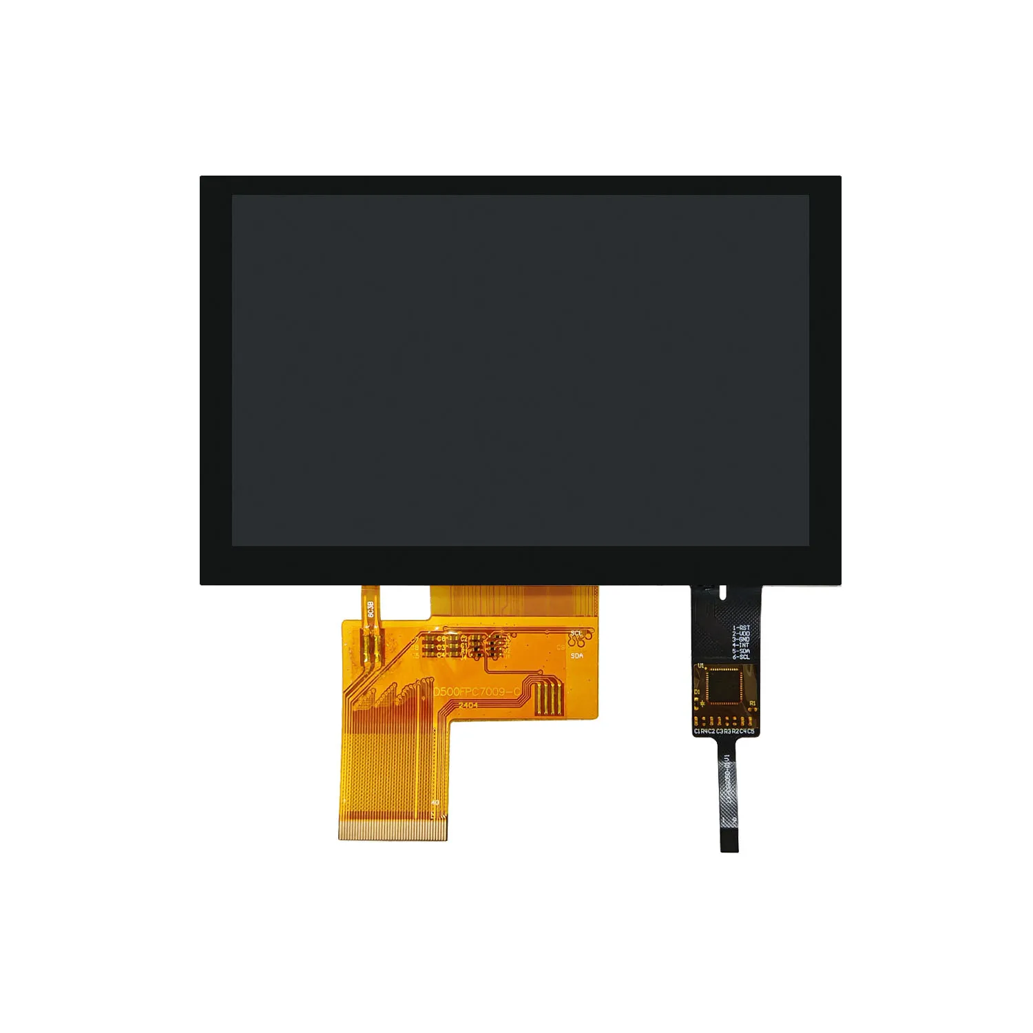 Layar Modul Tampilan LCD TFT 5 Inci 800X480 dengan Panel Sentuh RGB IPS 40Pin ST7262 IC Driver