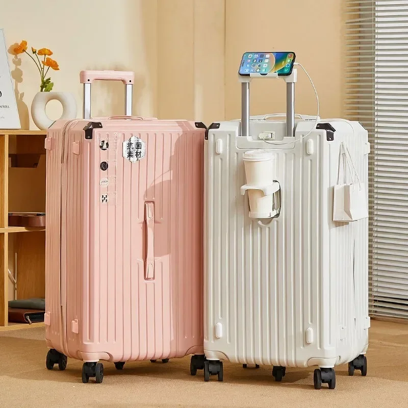 2025 New Expandable Suitcase with Rotating Wheel Large Capacity Trolley Suitcase Multi-functional 5-wheeled Suitcase