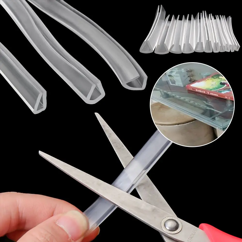 2M U-channel Rubber Edging Sealing Strip Edge Guard Strip Glass Protector Trim Windows Hardware