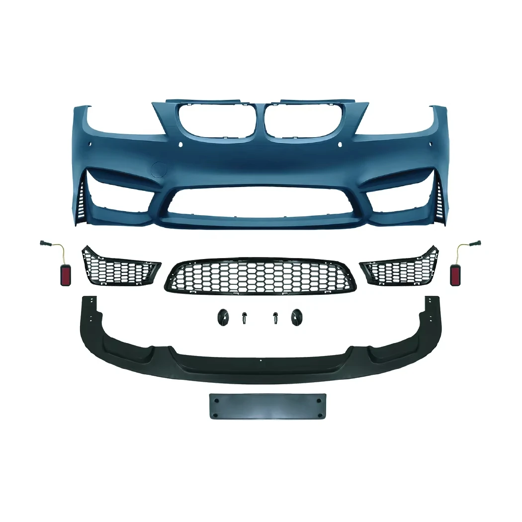 

Factory Hot Selling Modified Front Bumper for 3 Series E90 2005-2012 Modified M4 Style with Grille Side Skirt Car Body Kit