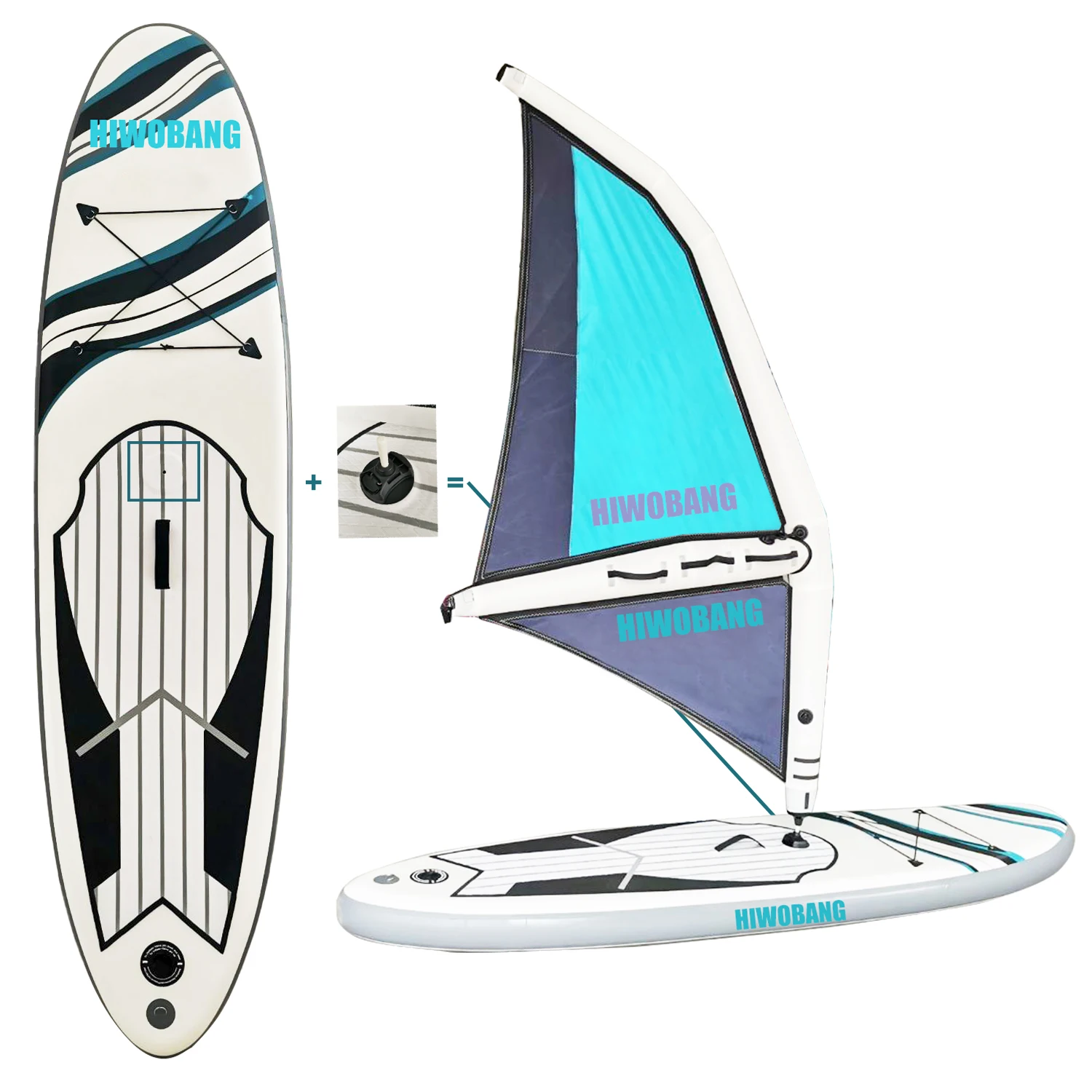 

2024 Windsurfing Inflatable Sail Stand Up Paddle Board Windsurf Board Paddle Board Outdoor Water Sports Equipment