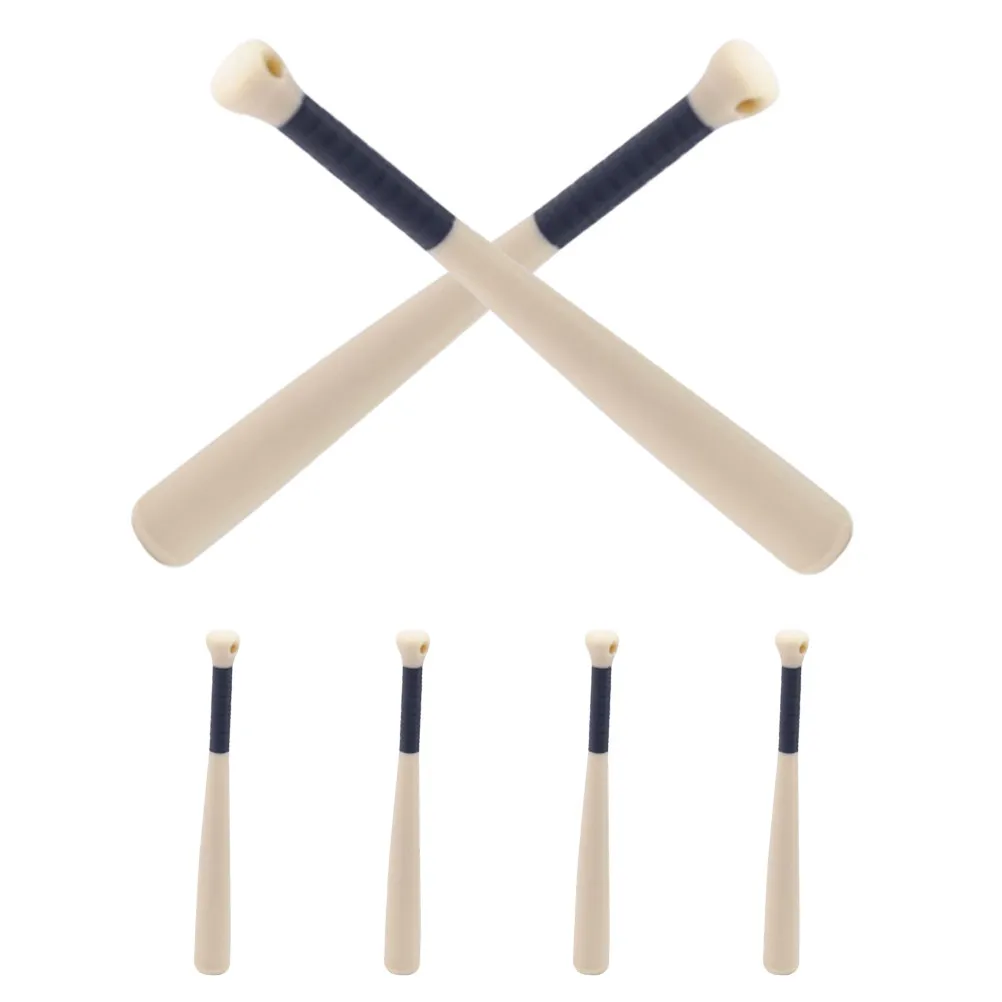 6Pcs Miniature Baseball Bats Compact Size for Dollhouse Sports Decor Set Craft Display Baseball Bat Decor
