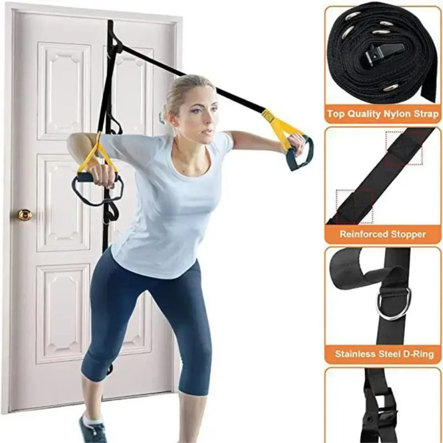 New Portable multi-point anchor door resistance band exercise equipment  stretching and strength training