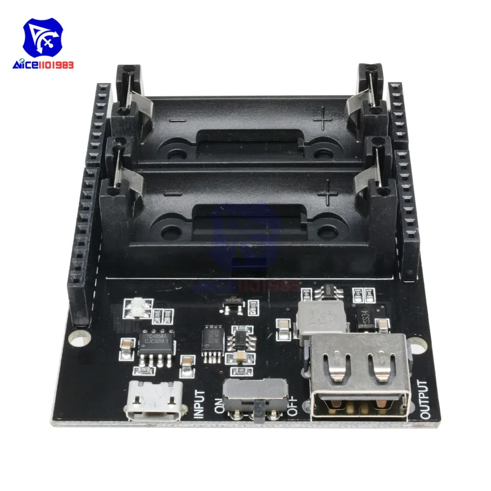 ESP8266 ESP32 Power Supply Rechargeable Dual 16340 Lithium Battery Charger Shield Module for Arduino  R3 Board Power Bank