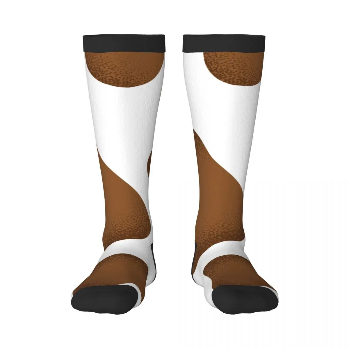 

Повседневные чулки, коричневые длинные носки до колена из коровьей кожи